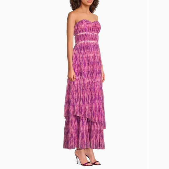 💗🔹️HUTCH 🔹️fuschia Renza Strapless Tulle Gown - Picture 7 of 7